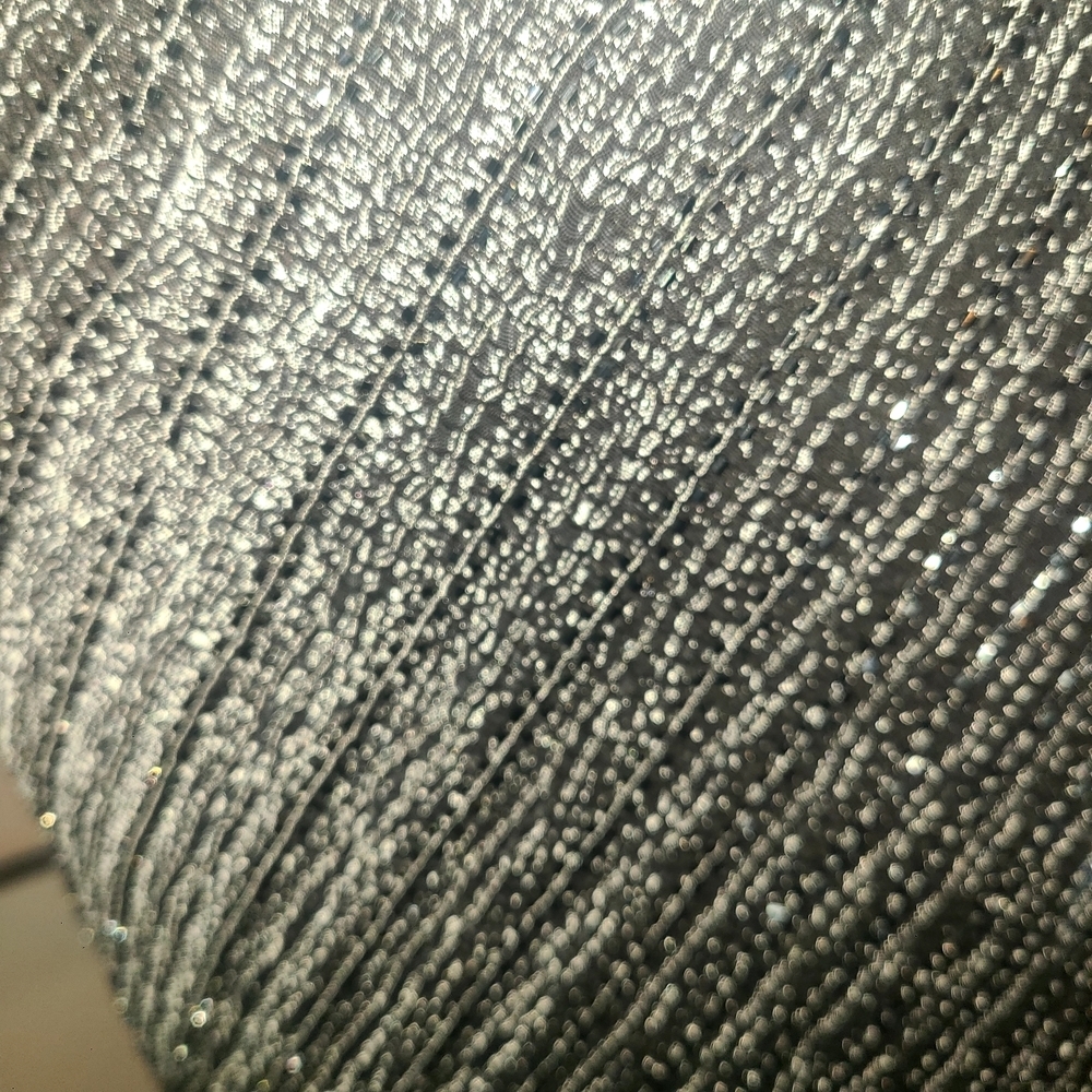 Carmen Marc Valvo Gray Rib Maxi Pencil Skirt - Picture 4 of 8
